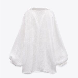Zara sheer white button down